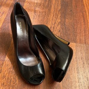 Black Open-Toed Heels